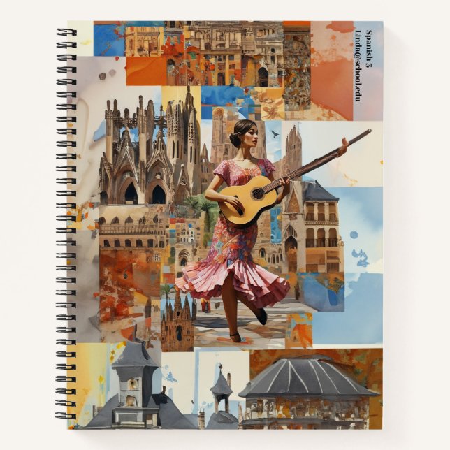 Spanish Culture Collage Notebook (Front)