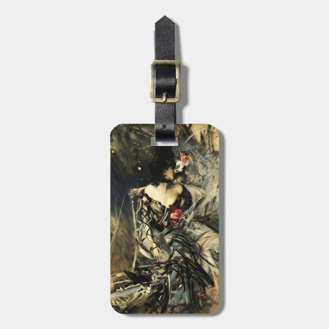 Spanish Dancer at the Rouge Luggage Tag (Front Vertical)