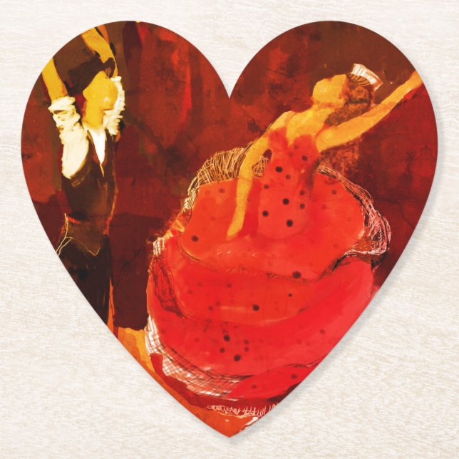 Spanish Dancers Paper Coaster (Front)