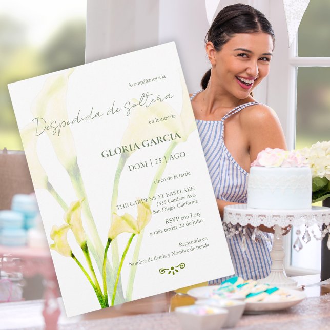 Spanish, Despedida Soltera Flores, Bridal Shower  Invitation (Creator Uploaded)