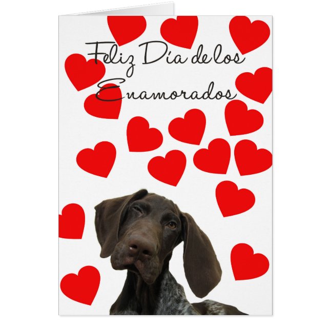 Spanish Día Enamorados Glossy Grizzly Valentine (Front)