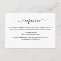 Spanish Elegante Bianco Y Negro Boda Information