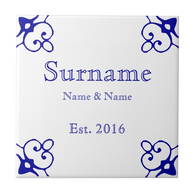 Spanish Family Name Sign Tile (Front)