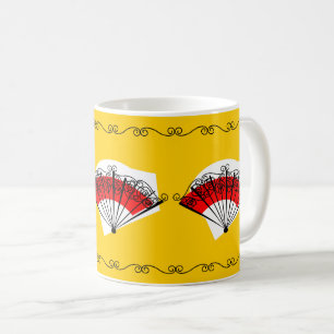 Spanish Fan Border Trio mug