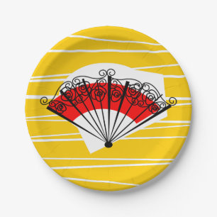 Spanish Fan paper plate