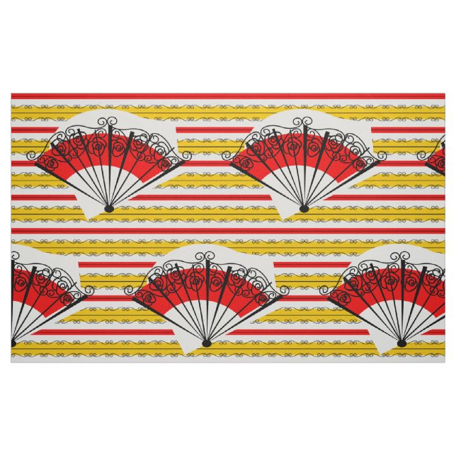 Spanish Fan Stripe Fabric large print (Fat Quarter)
