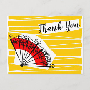 Spanish Fan Thank You postcard landscape