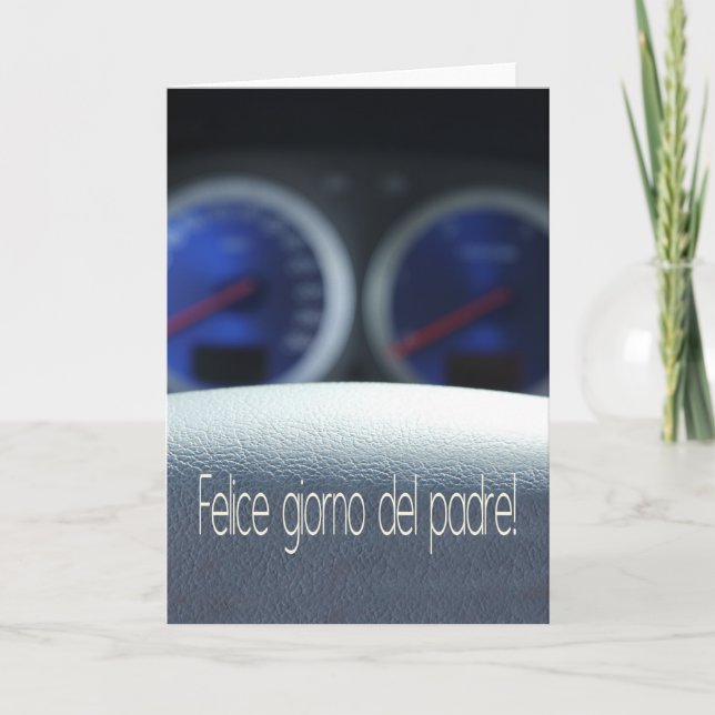 Spanish Father's Day Car Dahboard Card (Front)