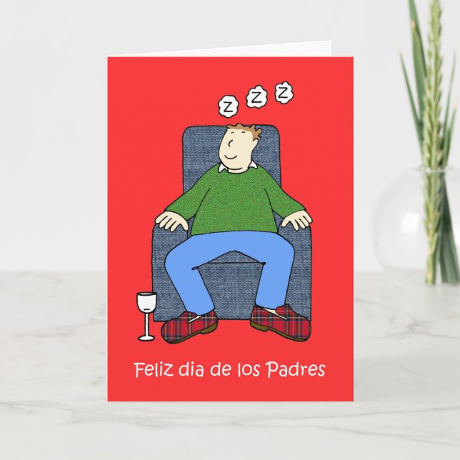 Spanish Father's Day, Cartoon Humour. Card (Front)