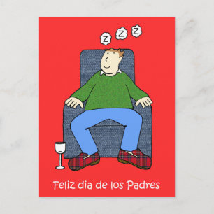 Spanish Father's Day Cartoon Humour Postcard