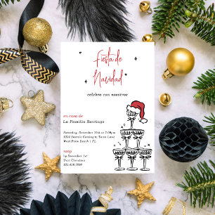 Spanish Fiesta De Navidad Christmas Cocktail Party Invitation