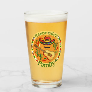 Spanish Fiesta Personalised NAME Fun Cinco De Mayo Glass