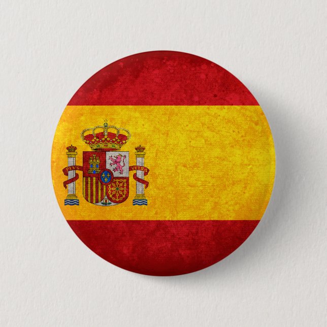 Spanish Flag 6 Cm Round Badge (Front)