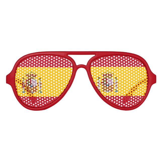 Spanish flag aviator sunglasses (Front)