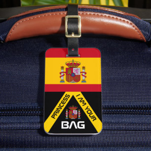Spanish Flag, bag tags, Spain / Personalised Luggage Tag