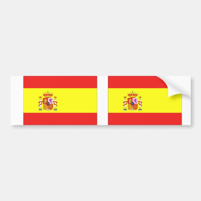 Spanish flag bumper sticker (Front)