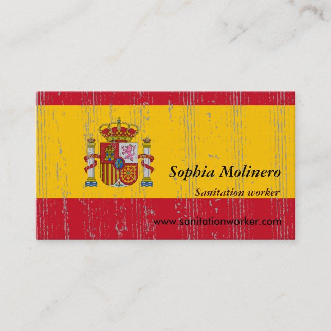 Spanish Flag Business Card (Front)