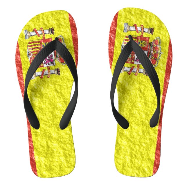Spanish Flag Design Jandals (Footbed)