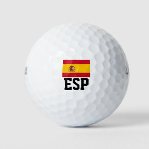Spanish flag golf ball set Spain golfing pride