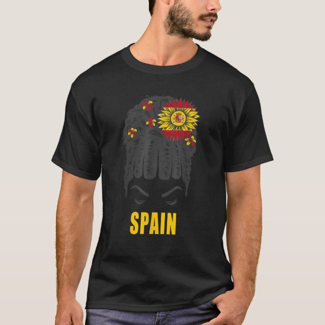 Spanish Flag Idea For Women Kids Spain Flag Outfit T-Shirt (Front)