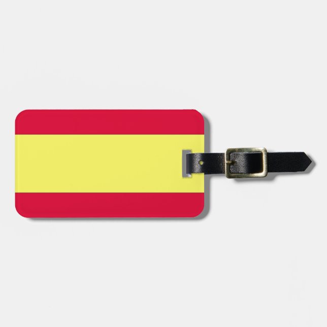 Spanish Flag Luggage Tag (Front Horizontal)