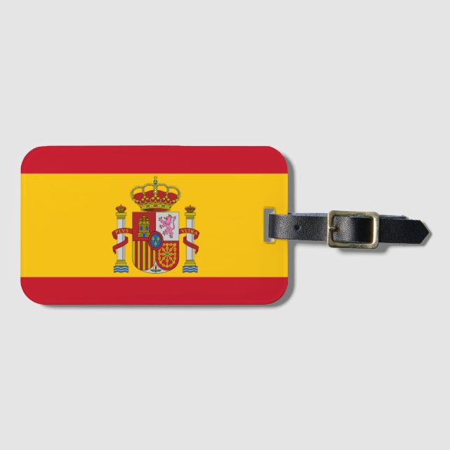 Spanish flag luggage tag (Front Horizontal)