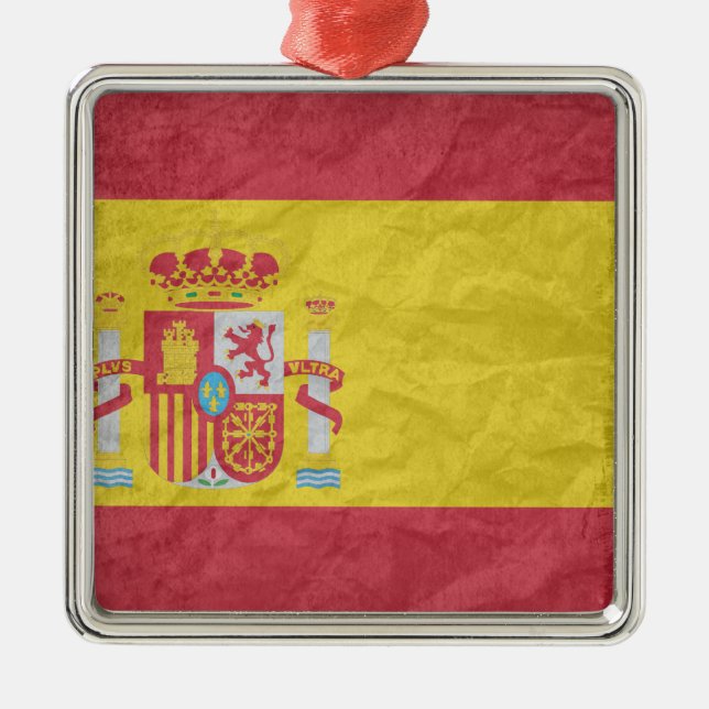 Spanish Flag Metal Tree Decoration (Front)