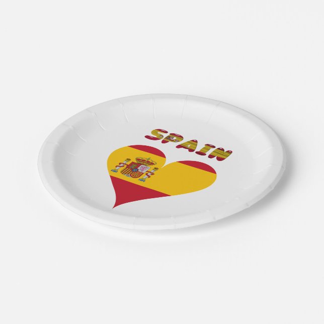 Spanish flag paper plate (Angled)