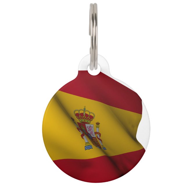 Spanish flag pet tag (Front)