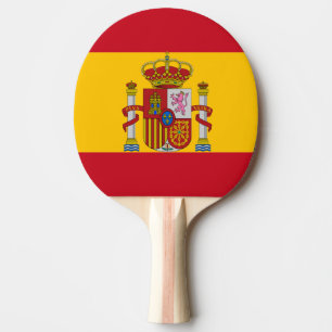 Spanish flag ping pong paddle