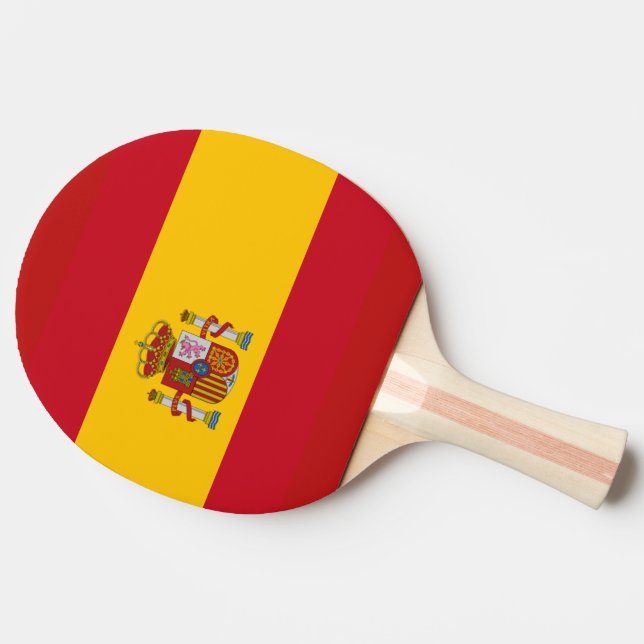 Spanish flag ping pong paddle (Side)