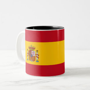 Spanish Flag Red Yellow Design Two-Tone Coffee Mug