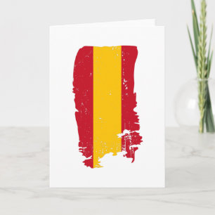Spanish Flag Retro Vintage Gift Red & Yellow Card