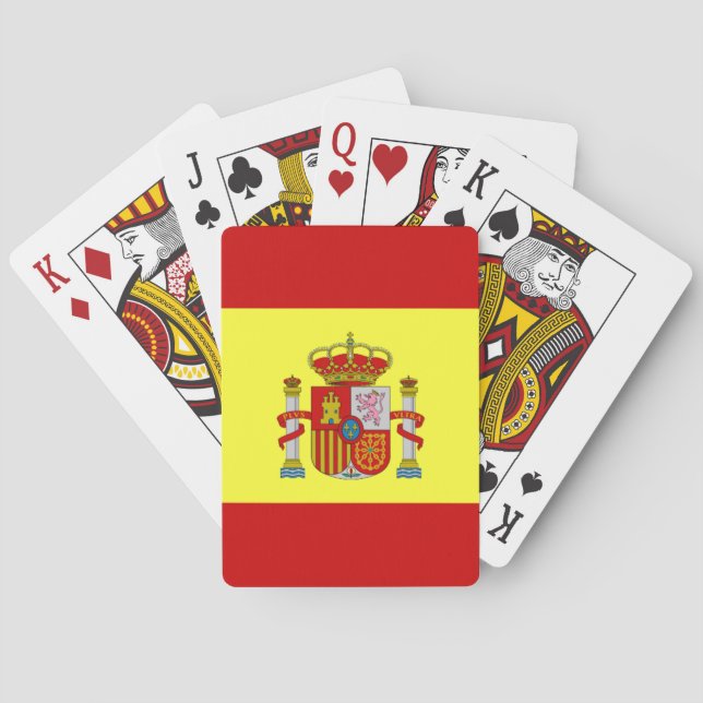 Spanish Flag Rojigualda & Royal Seal Playing Cards (Back)