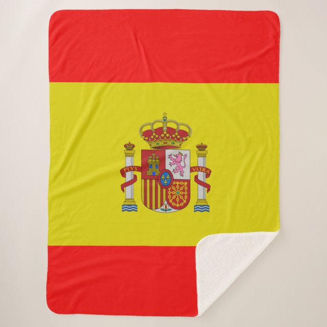 Spanish flag sherpa blanket (Front)