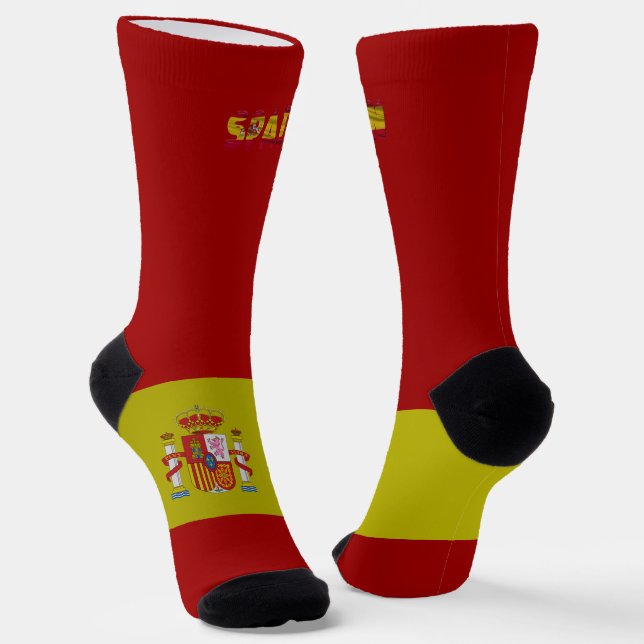 Spanish flag socks (Angled)