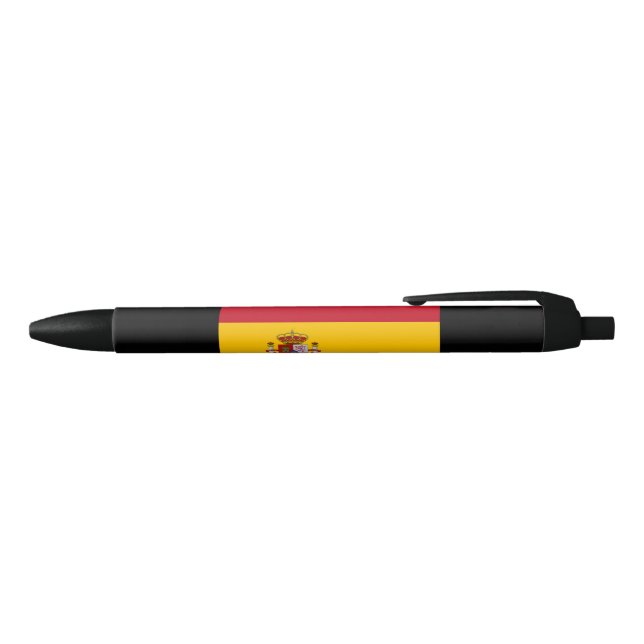 Spanish Flag (Spain) Black Ink Pen (Top)