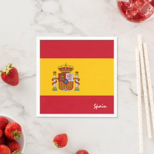 Spanish flag & Spain fashion, party /sports fans Napkin