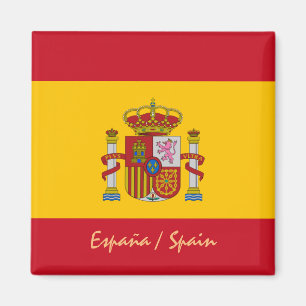 Spanish flag & Spain travel, holiday /sports fans  Magnet