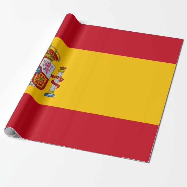 Spanish Flag (Spain) Wrapping Paper (Unrolled)