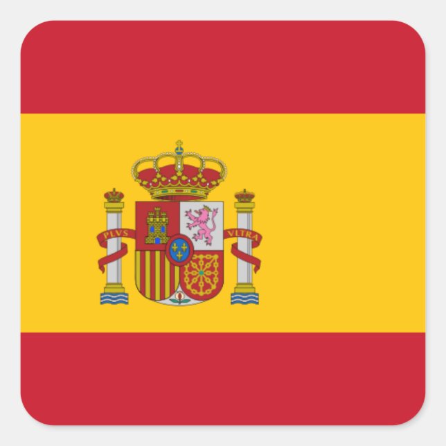 Spanish Flag Square Sticker (Front)