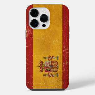 Spanish Flag Vintage Grunge iPhone 14 Pro Max Case