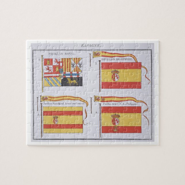 Spanish Flags, from a French book of Flags, c.1819 Jigsaw Puzzle (Horizontal)