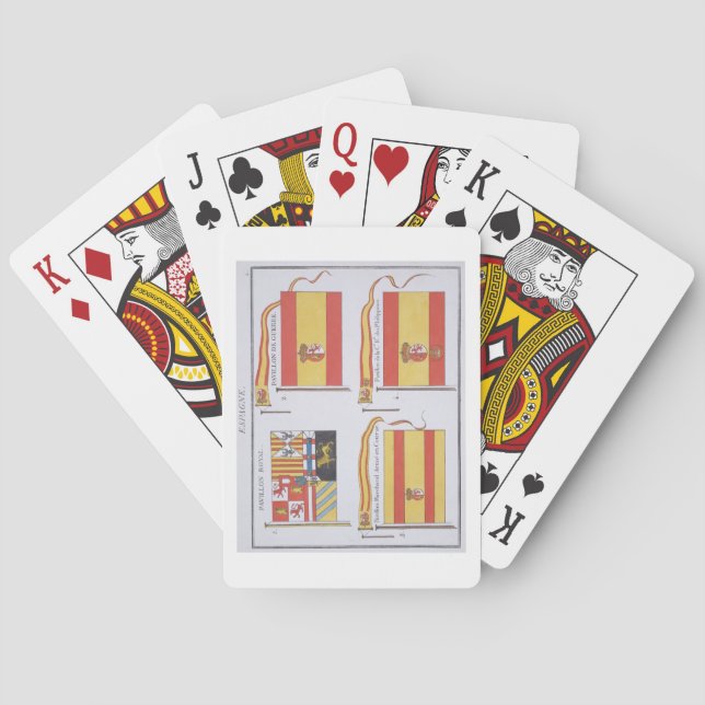 Spanish Flags, from a French book of Flags, c.1819 Playing Cards (Back)