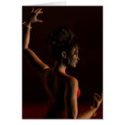 Spanish Flamenco Dancer on a Dark Stage