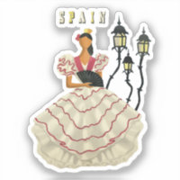 Spanish Flamenco Dancer woman Spain Travel Art