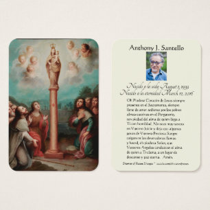 Spanish Funeral Mary El Pilar Memorial Prayer