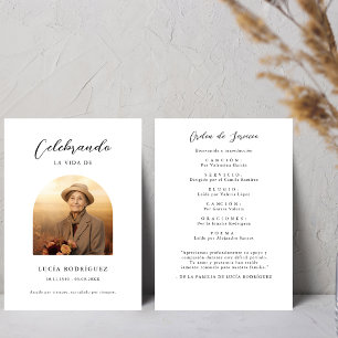 Spanish Funeral Order of Service Photo Programme