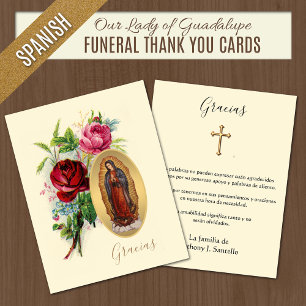 Spanish Funeral Sympathy Holy Card Thank You