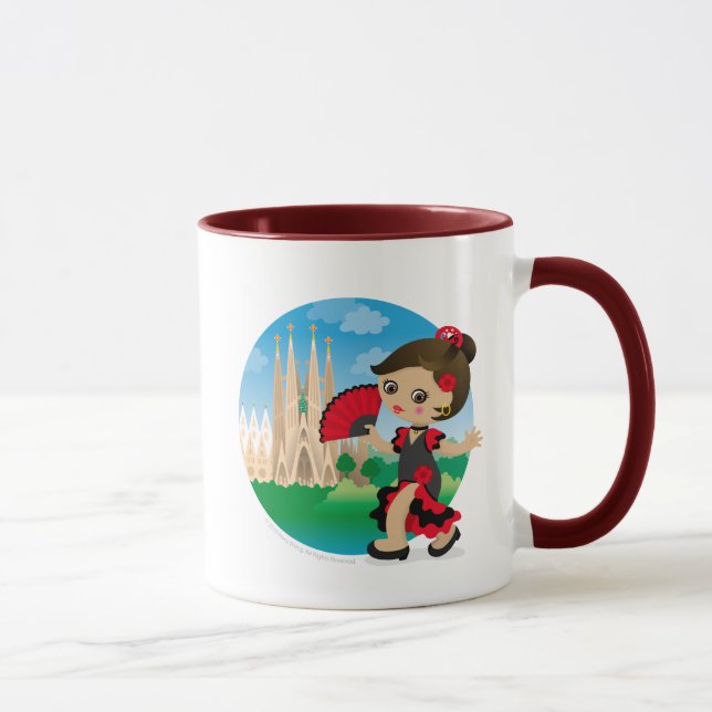 Spanish girl mug (Right)